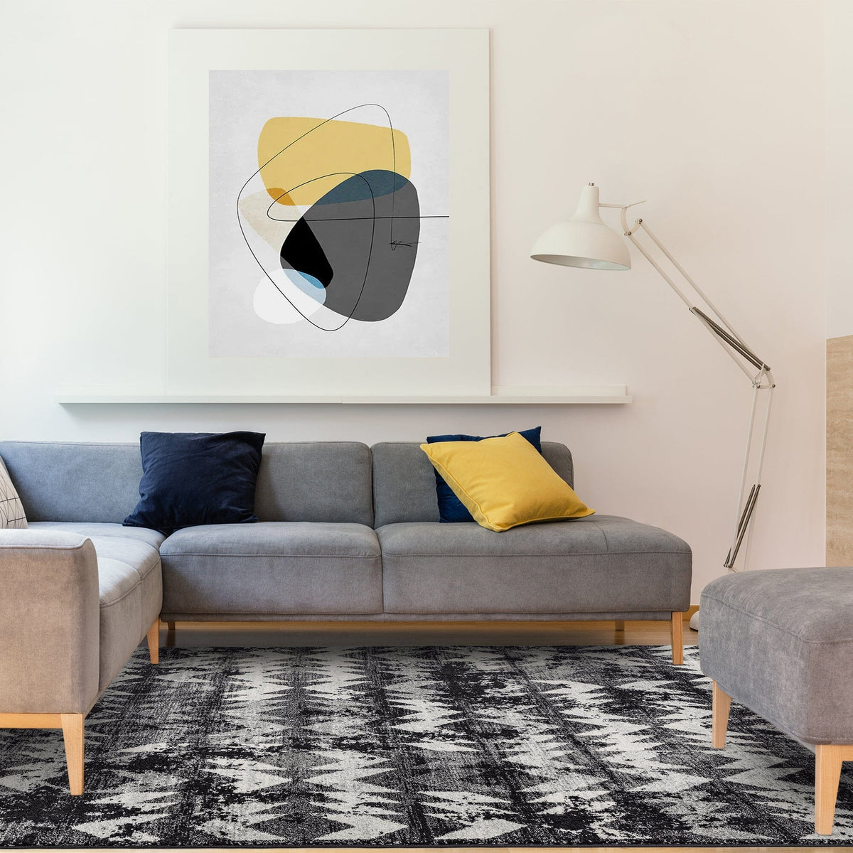 Nova NV28 Chevron Black rug