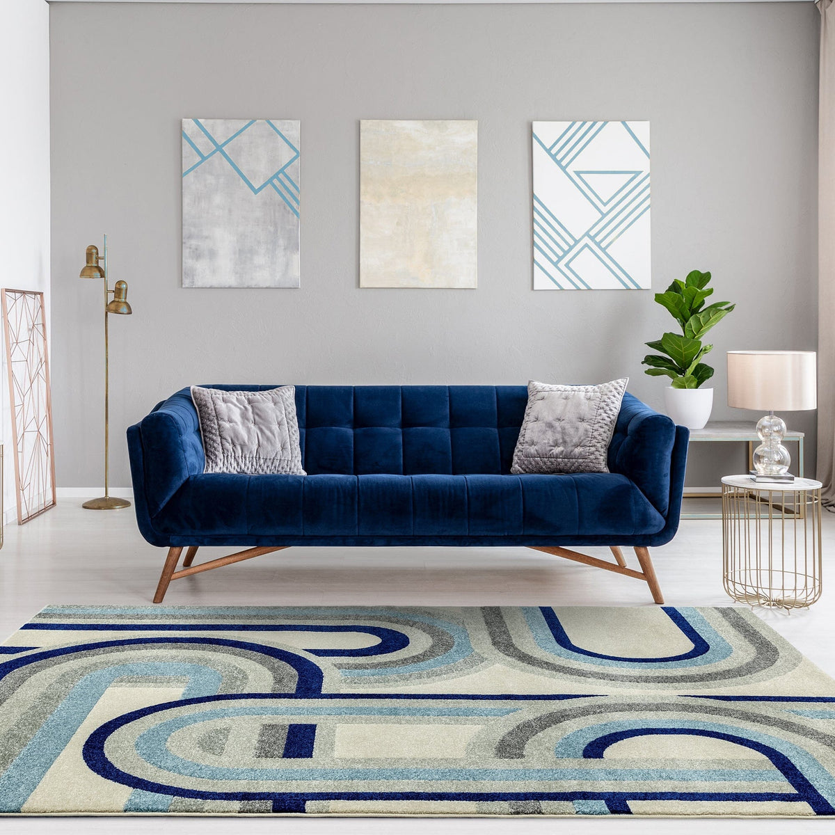 Nova NV30 Retro Blue rug