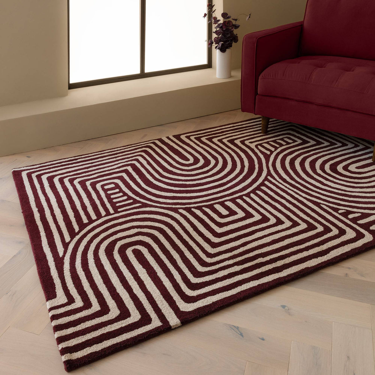 Reef RF29 Curve Plum rug