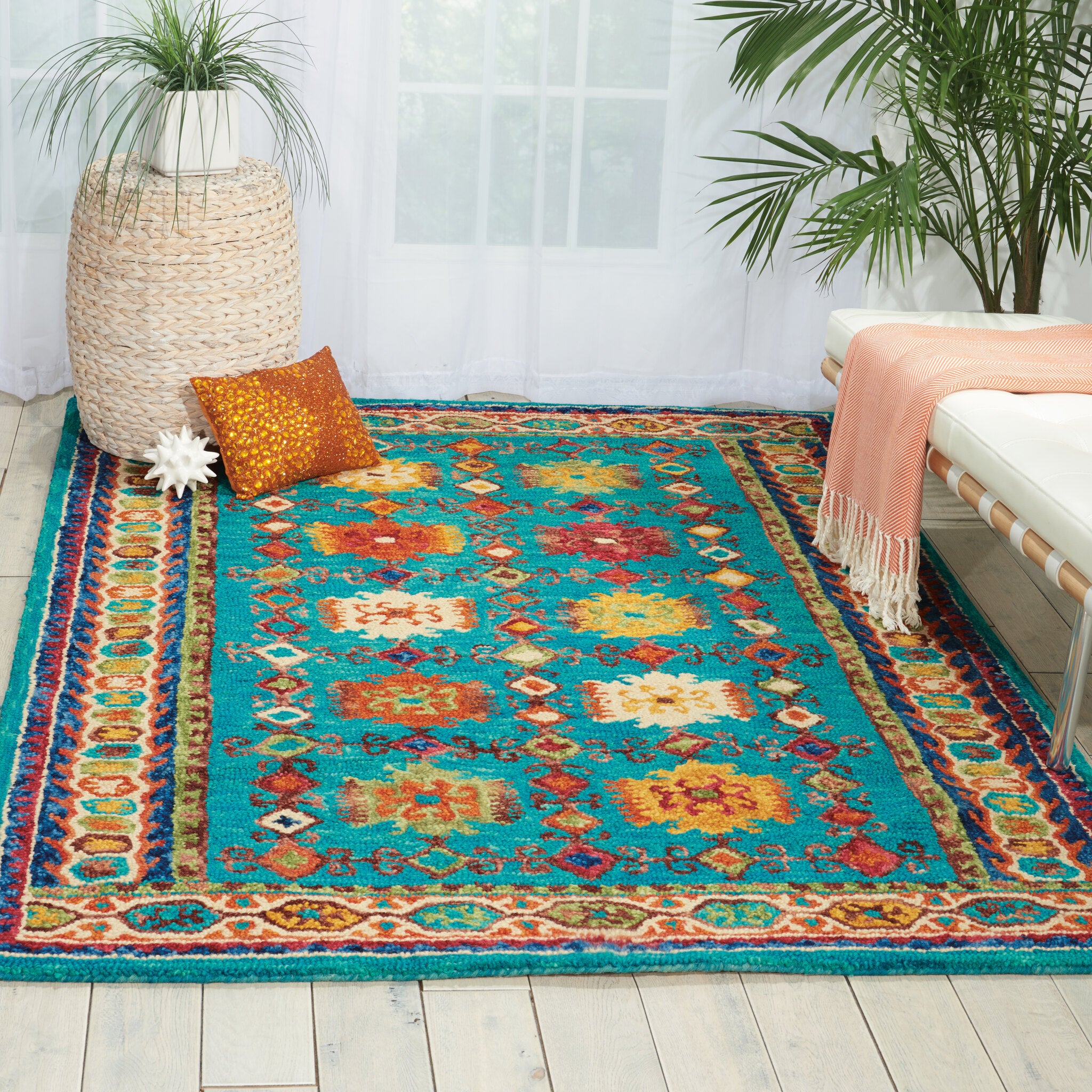 Vibrant VIB09 Teal rug