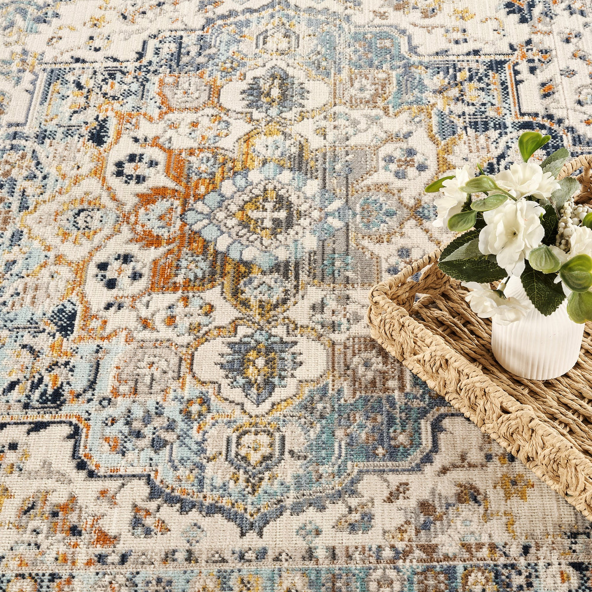 Vintage Kashan VKA 12 Ivory Sage rug