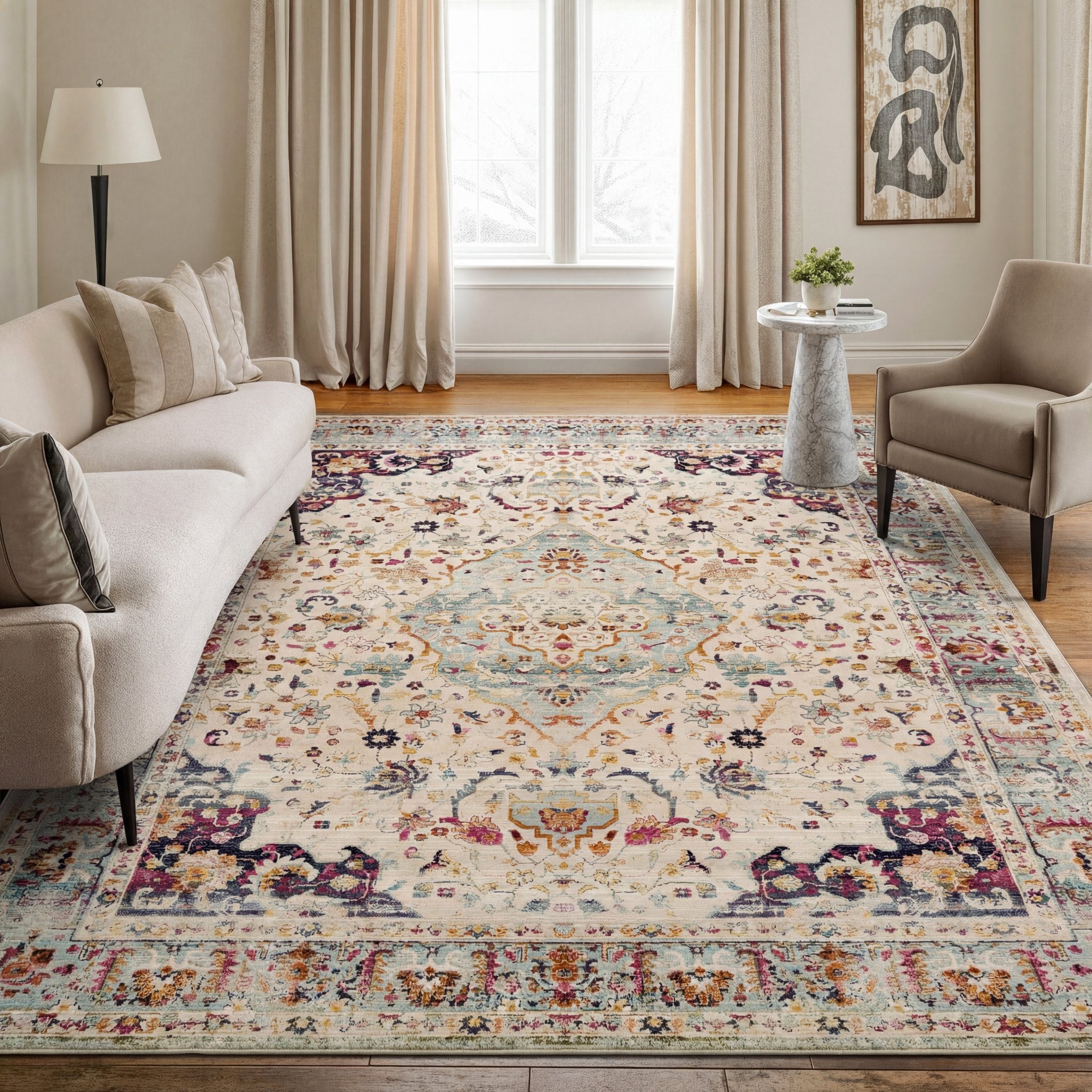 Vintage Kashan VKA 13 Blue Gold rug