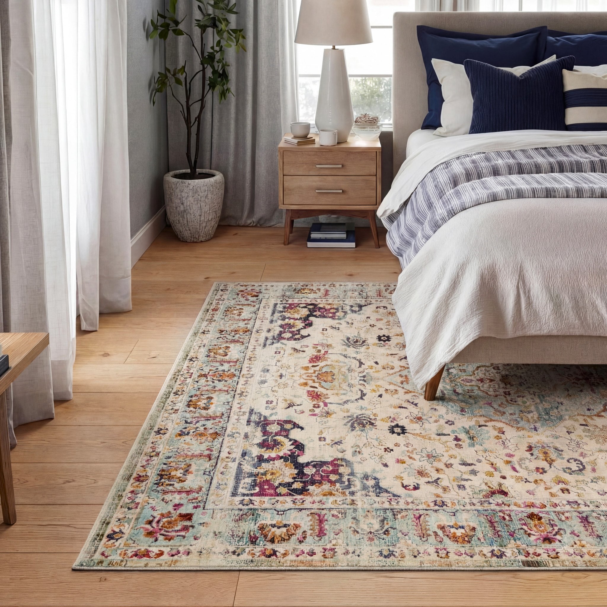 Vintage Kashan VKA 13 Blue Gold rug