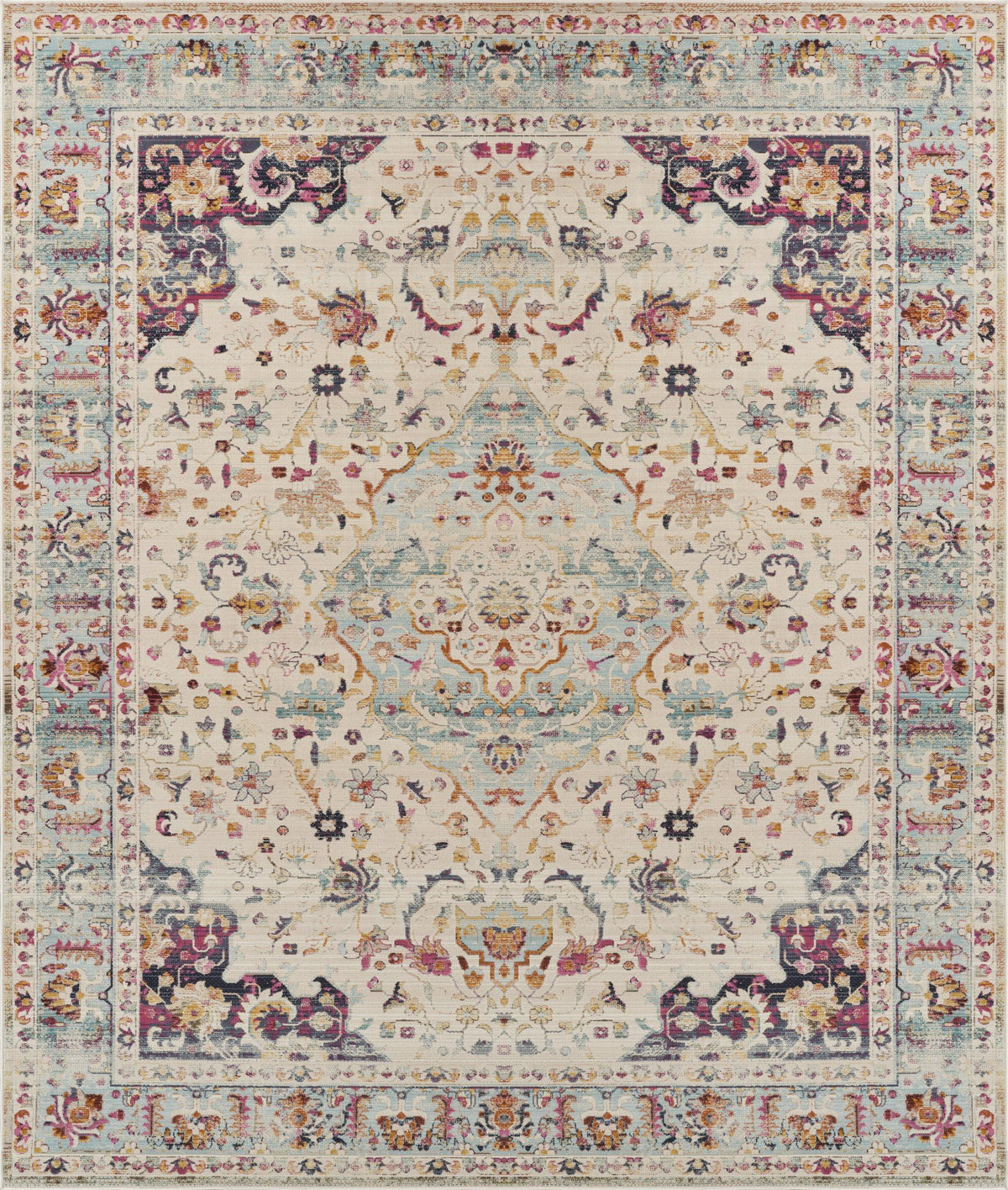 Vintage Kashan VKA 13 Blue Gold rug