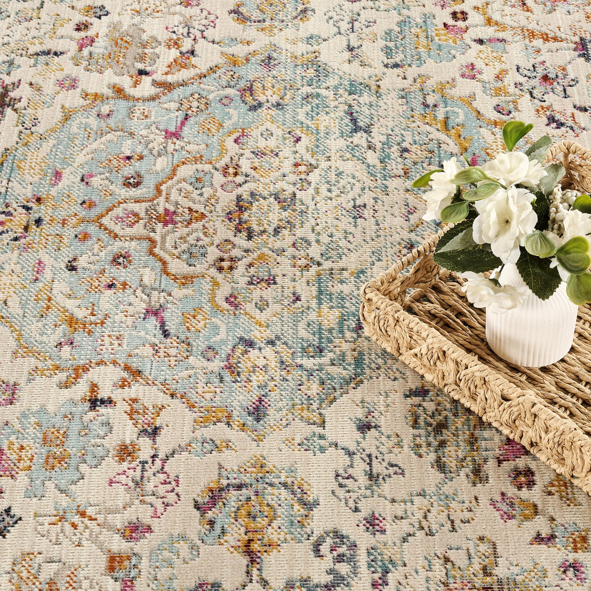 Vintage Kashan VKA 13 Blue Gold rug