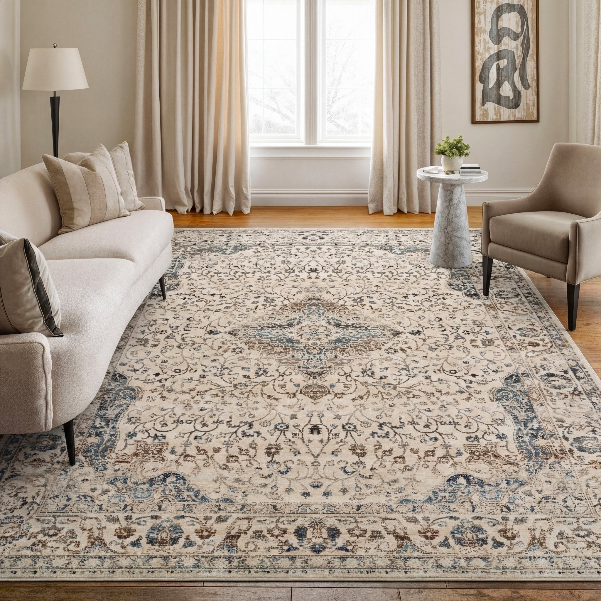 Vintage Kashan VKA 14 Ivory rug